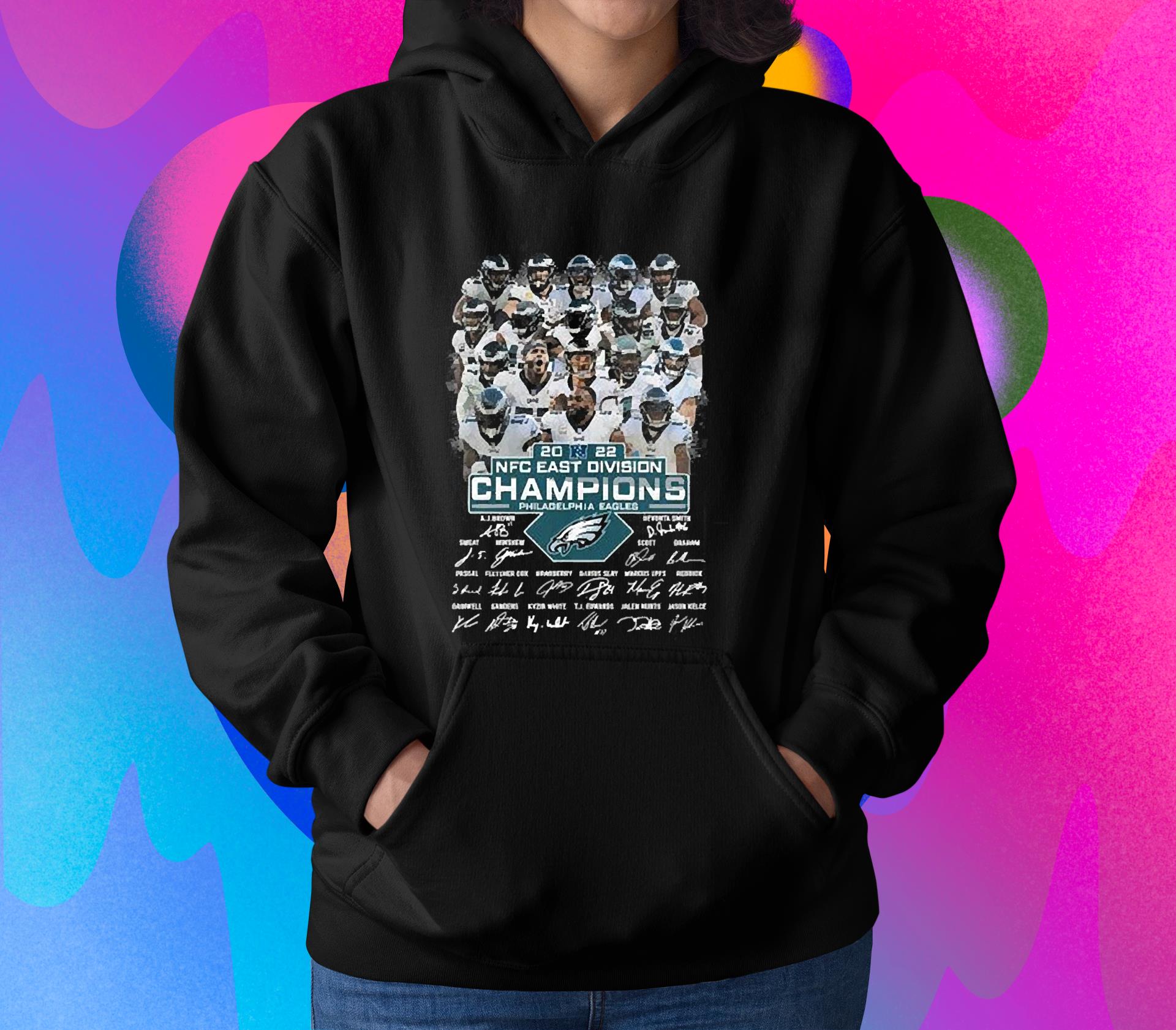 2022 Nfc East Division Champions Philadelphia Eagles Signatures Shirt 1 Thebeatlestshirt News