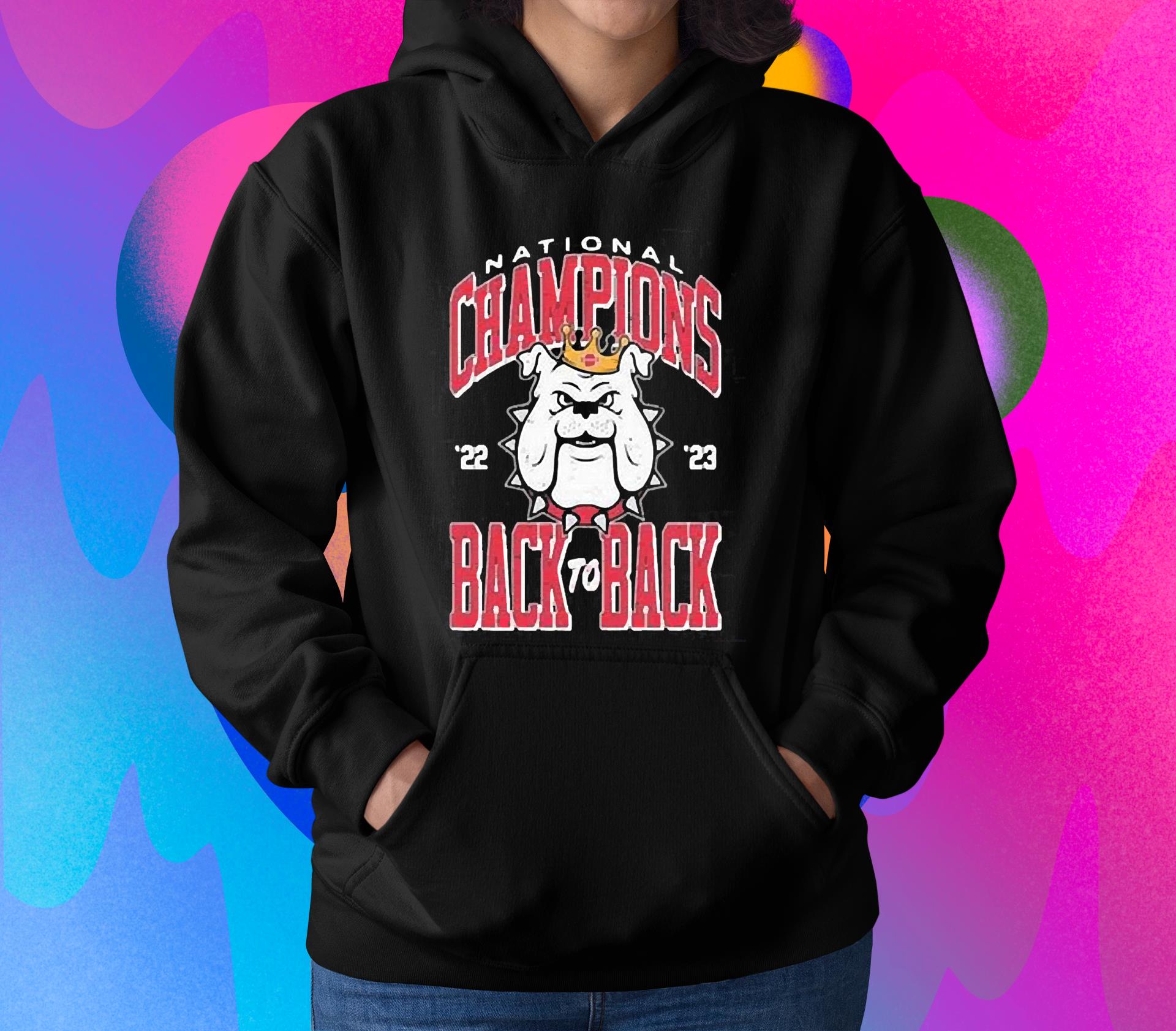 Georgia Bulldogs National Champions 2023 Back To Back Gauge Shirt 1