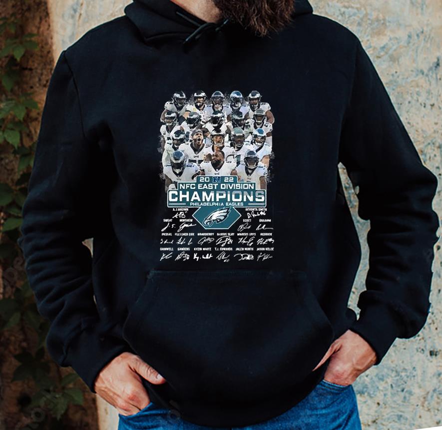 2022 Nfc East Division Champions Philadelphia Eagles Signatures Shirt 1