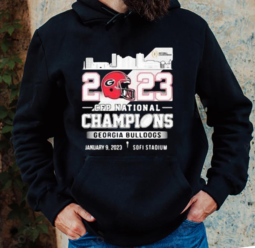 2023 CFP National Champions Georgia Bulldogs Skyline Shirt 1