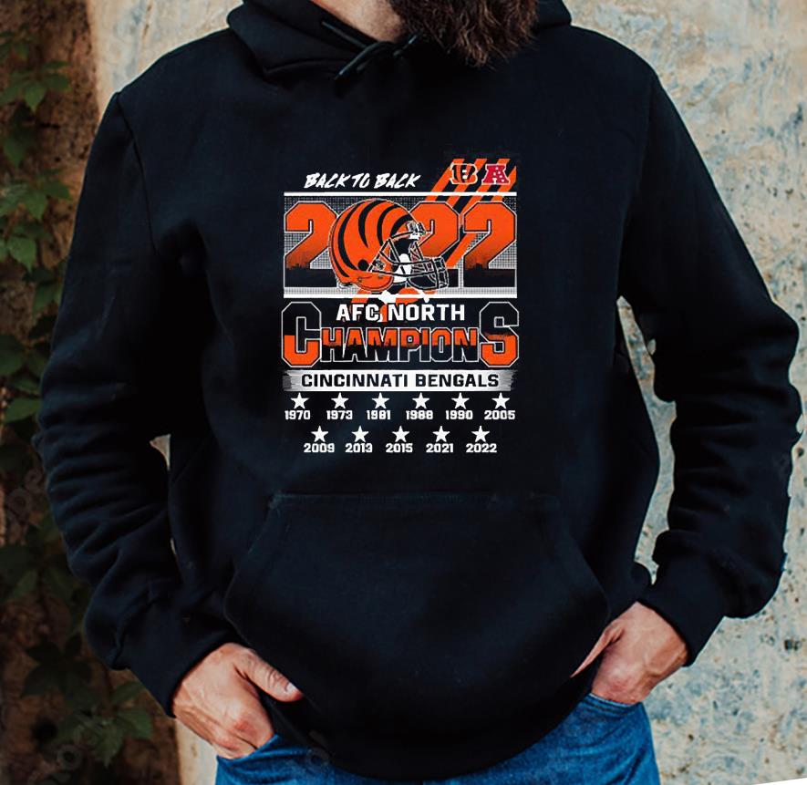 Cincinnati Bengals Back To Back 2022 AFC North Champions Men’s Shirt 1