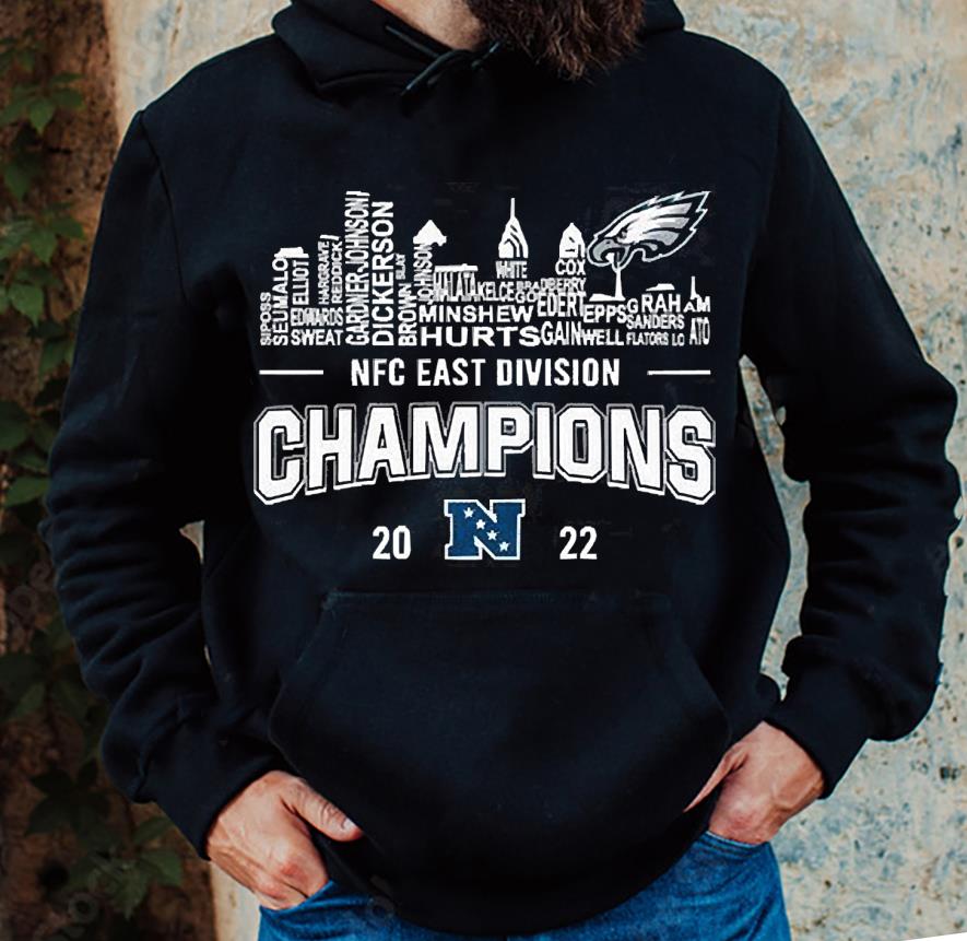Philadelphia Eagles Player Names Skyline Nfc East Division Champions 2022 Shirt 1