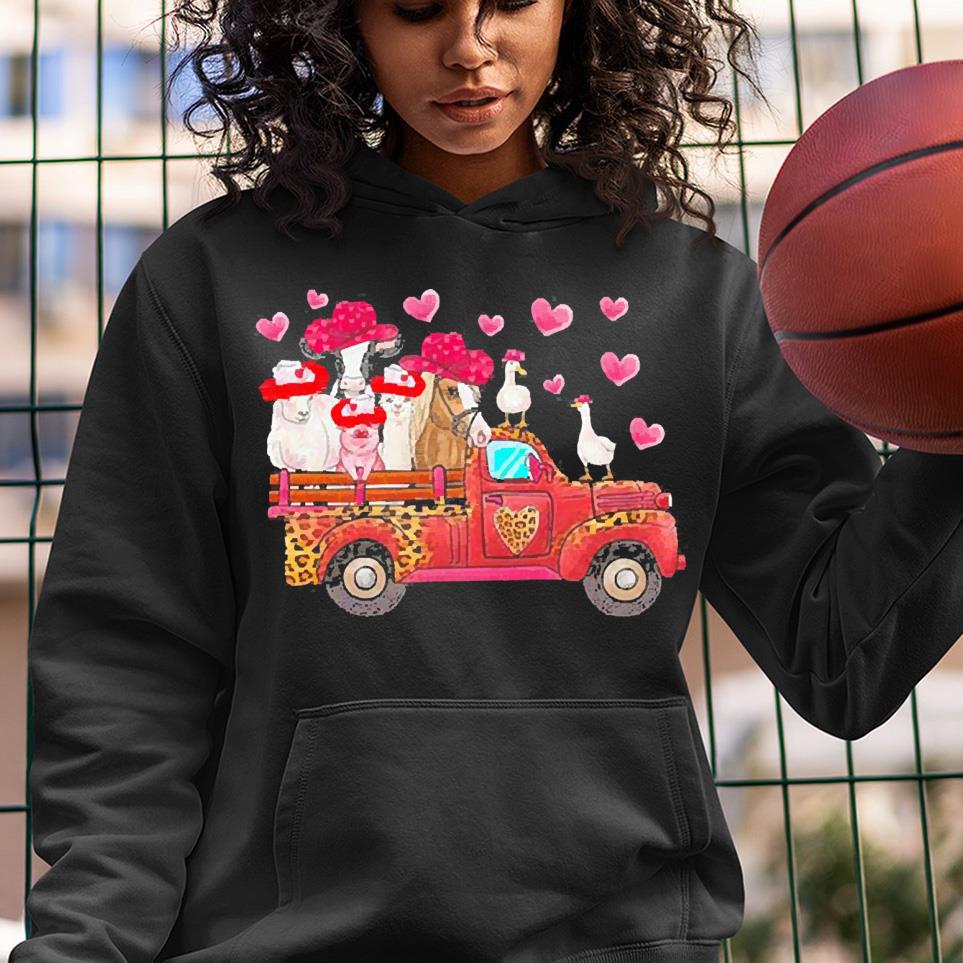 m201 valentine s day howdy farm animals truck shirt hoodie - Valentine’s Day Howdy Farm Animals Truck Shirt