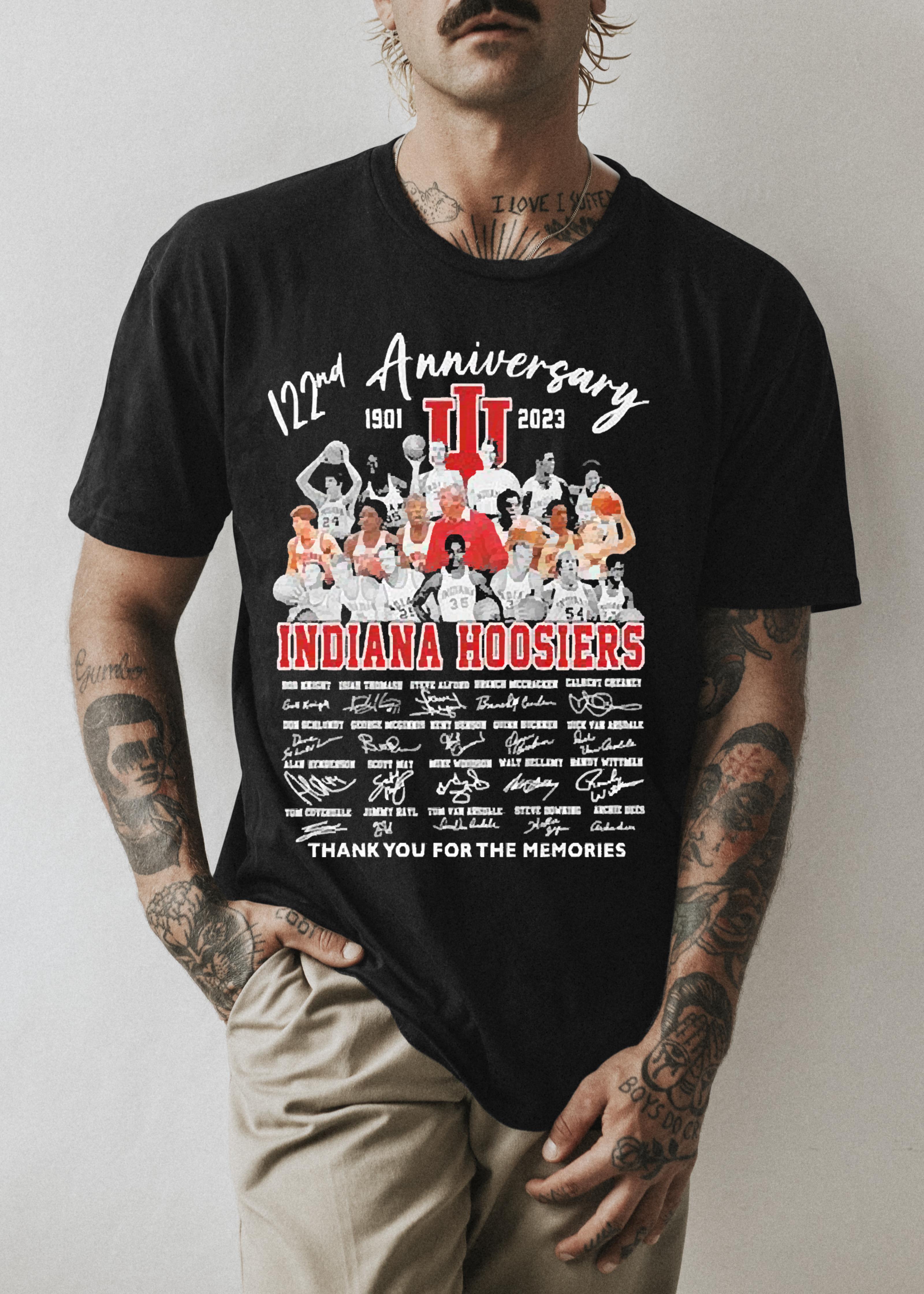 Indiana Hoosiers 120nd Anniversary 1901 2023 Thank You For The Memories Signatures Shirt 1 Thebeatlestshirt News