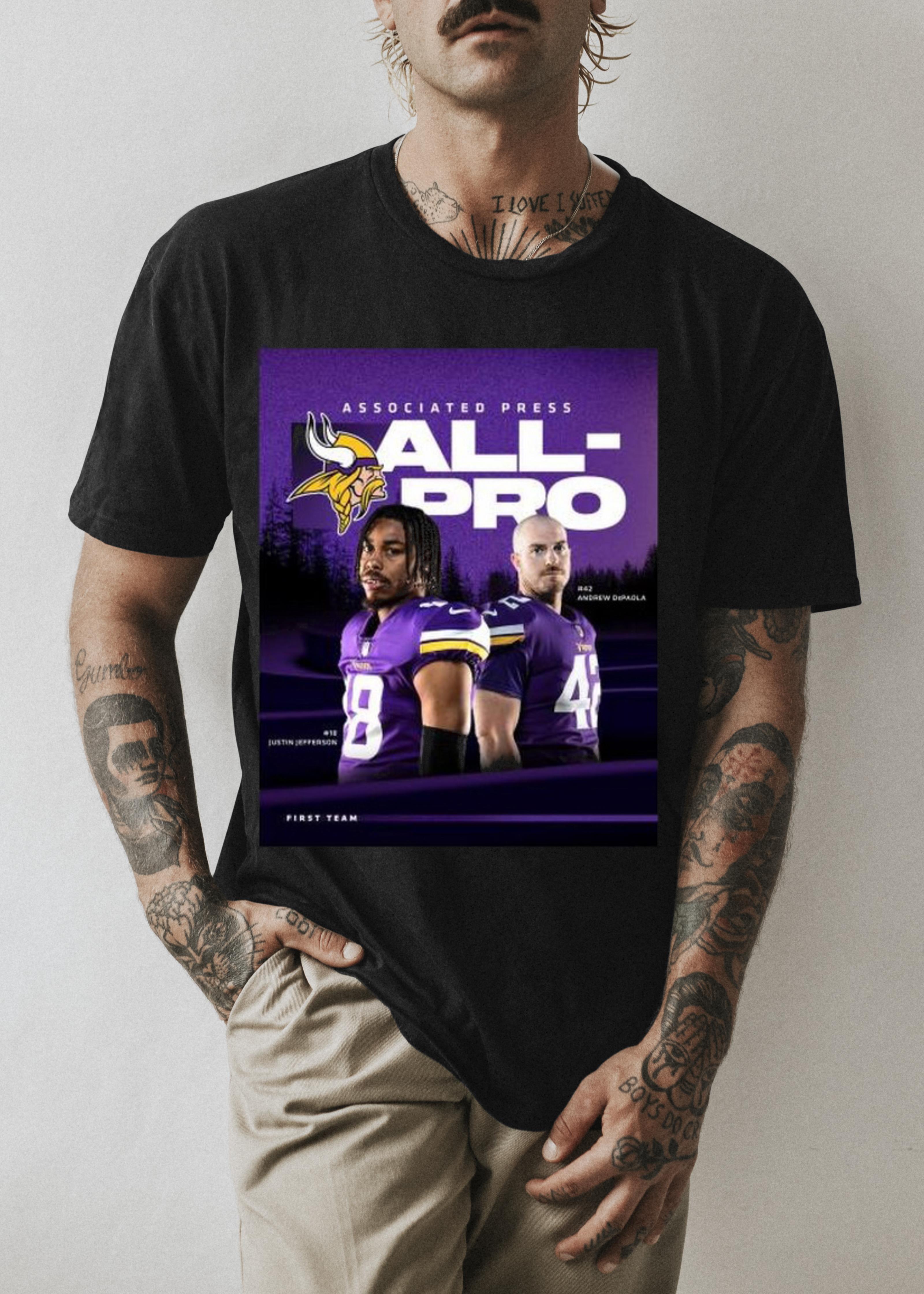 Justin Jefferson andrew depaola associated press all pro shirt 1