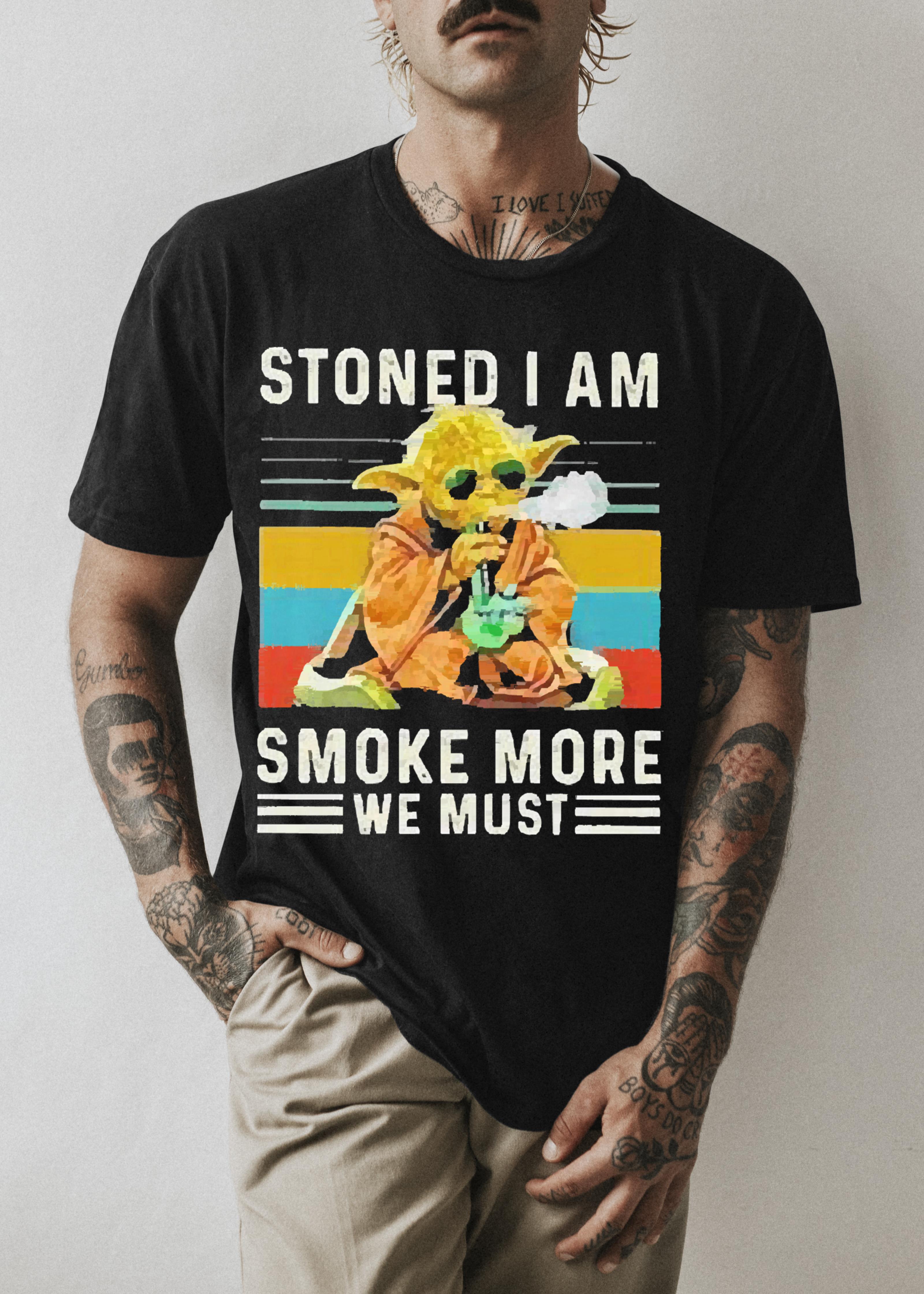 Master Yoda stoned I am smoke more we must vintage shirt 1 Thebeatlestshirt News