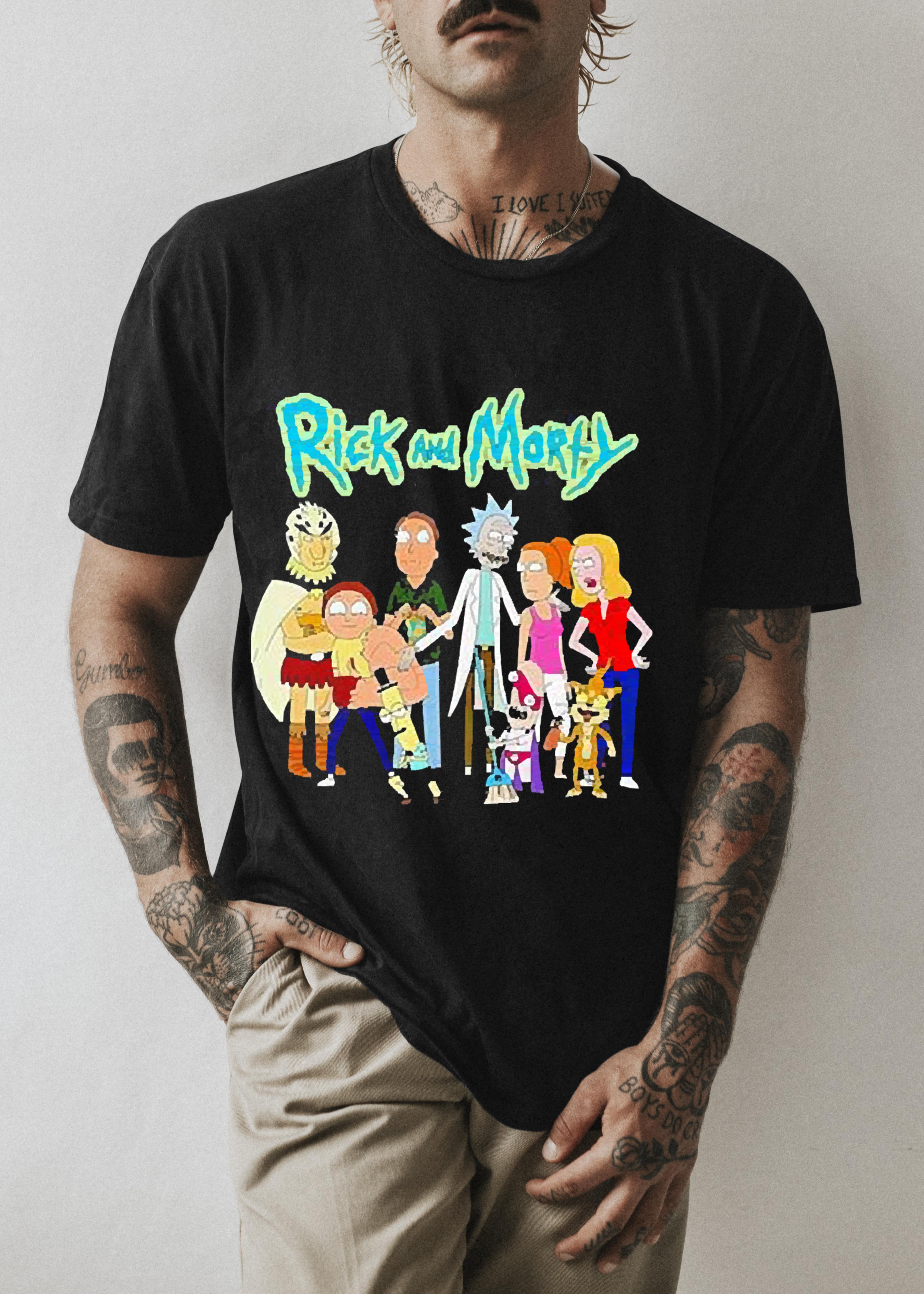 Mr plenty wearing rick and morty shirt 1