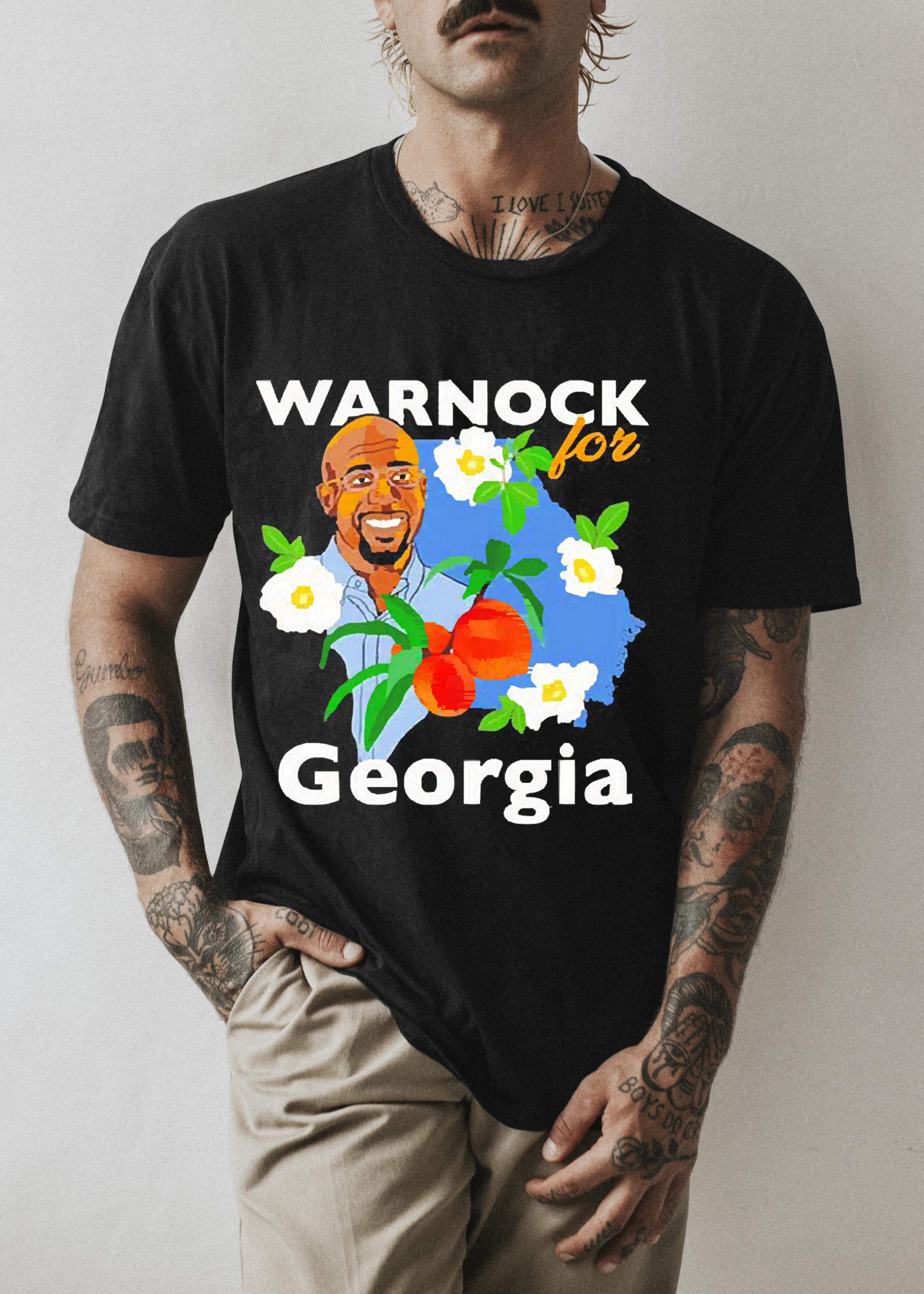 Reverend Raphael Warnock Warnock For Georgia Shirt 1