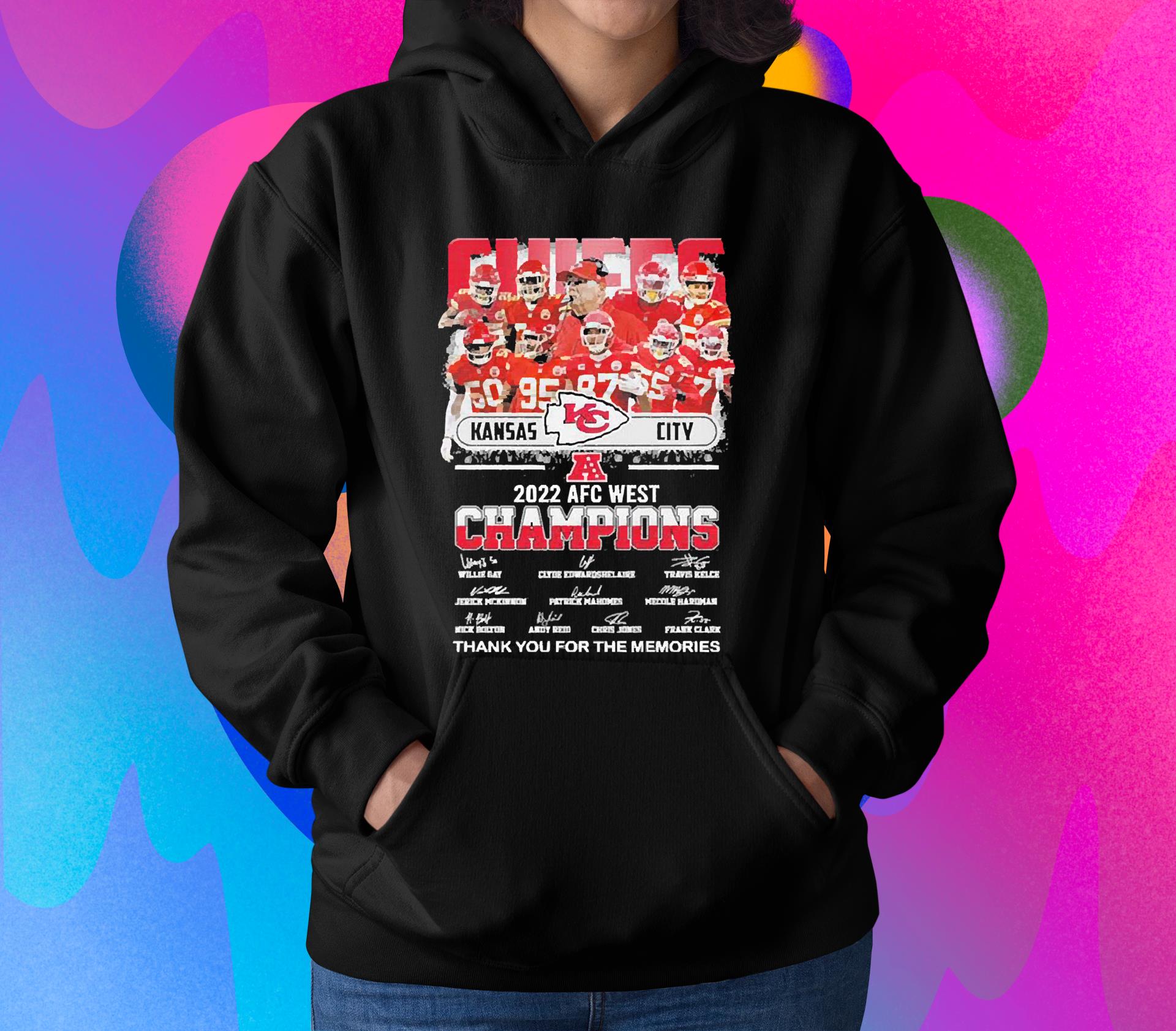 Kansas City Chiefs 2022 AFC West Champions Thank You For The Memories Signatures shirt 1 Thebeatlestshirt News