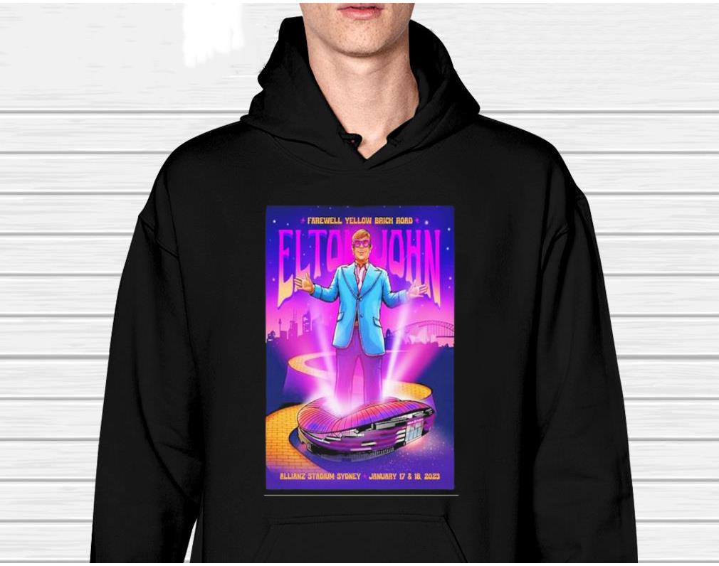 Elton john farewell yellow brick road allianz stadium sydney shirt 1