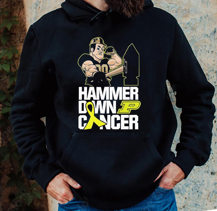Purdue football hammer down cancer shirt 1