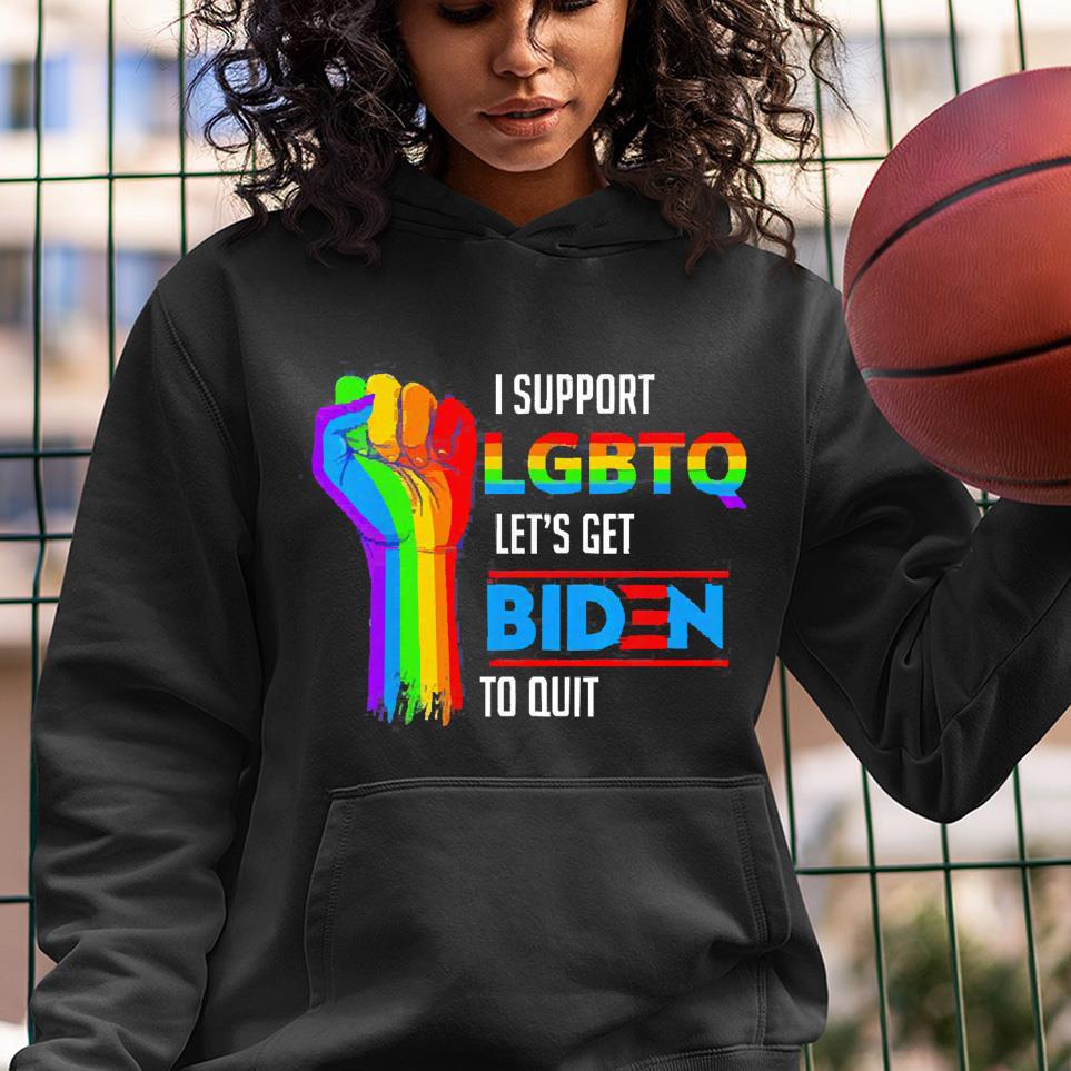 m41 i support lgbtq let s get biden to quit shirt hoodie - I support LGBTQ let’s get Biden to quit shirt