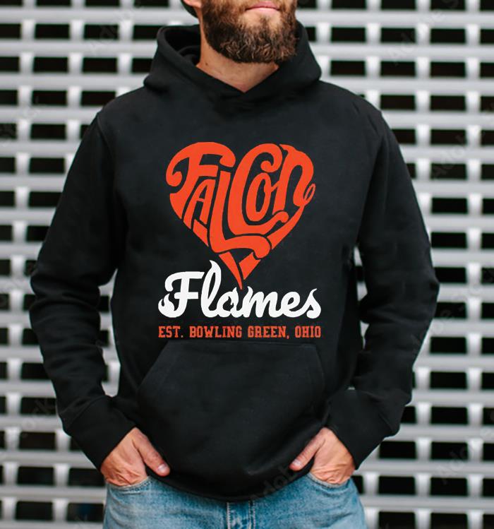 BGSU Falcon Flames Est bowling green Ohio shirt 3