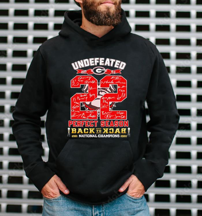 Georgia Bulldogs undefeated 2022 perfect season back to back shirt 5