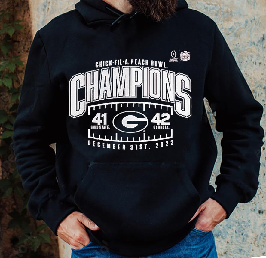 2022 peach Bowl Champions Georgia bulldogs 41 42 shirt 1