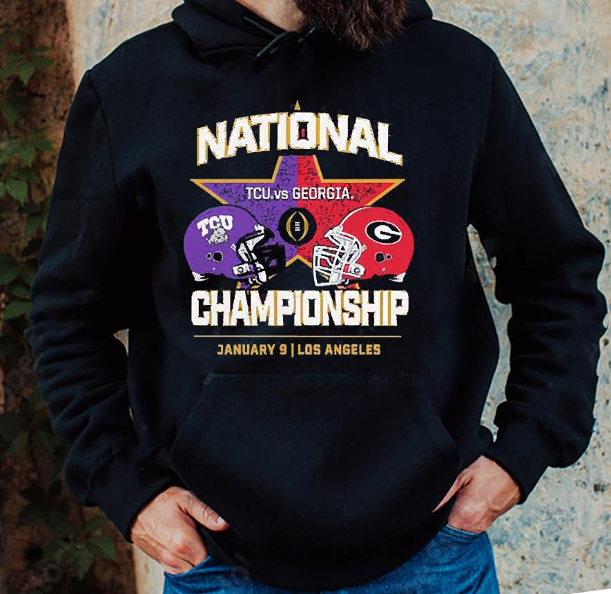 Tcu horned frogs vs georgia bulldogs college football playoff 2023 national championship matchup shirt 1