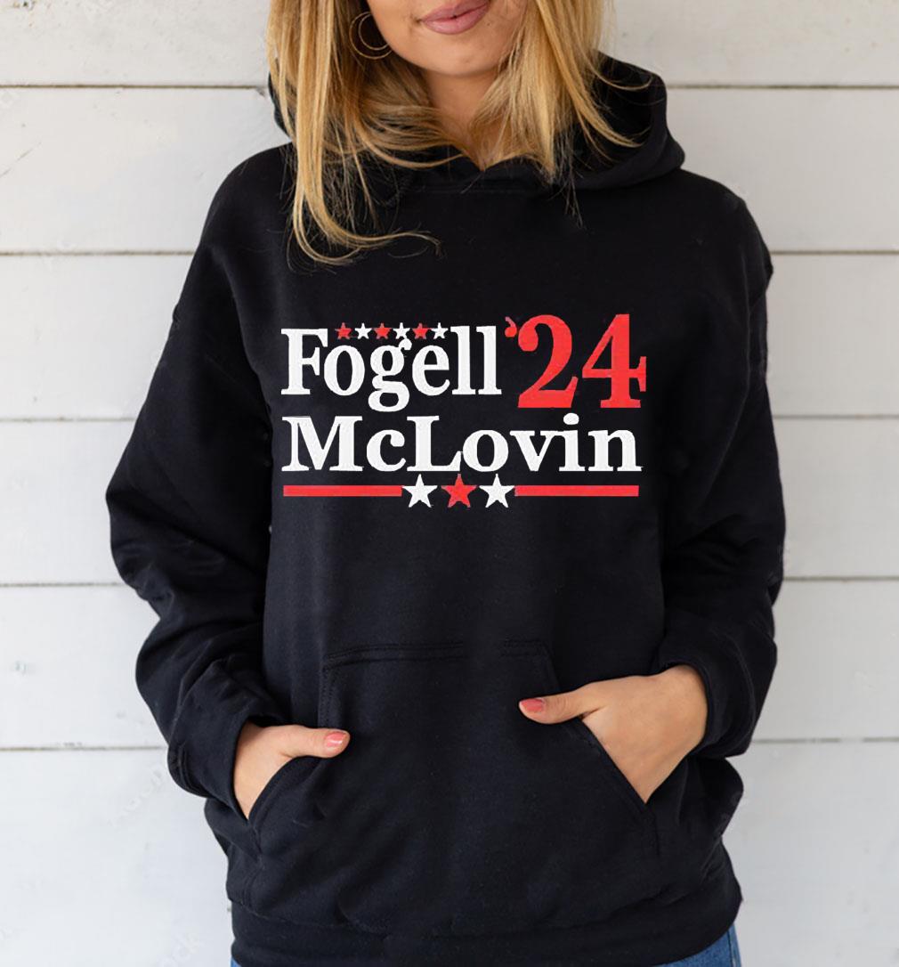 Fogell mclovin 2024 election parody movie shirt 1 Thebeatlestshirt News