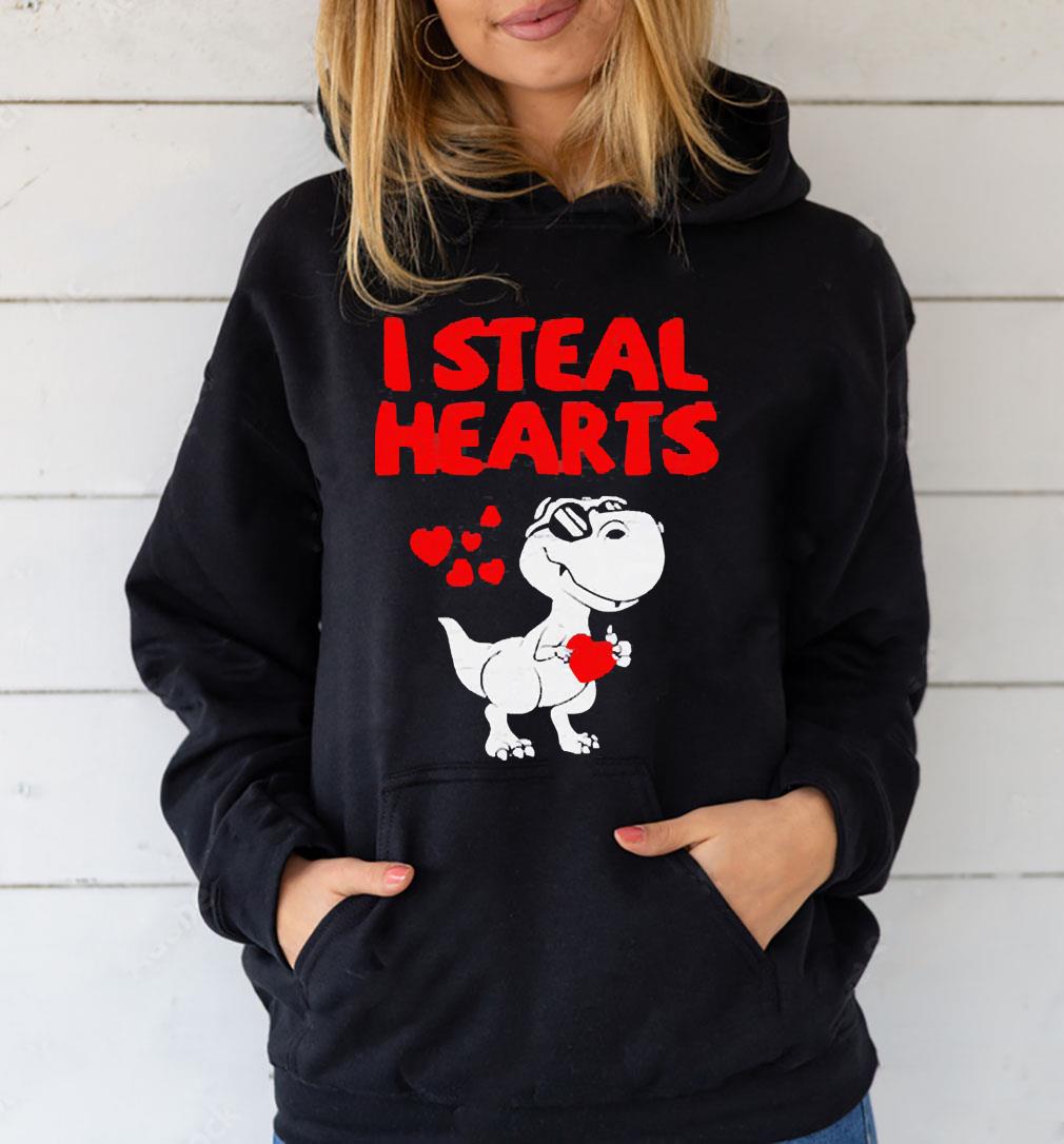 I Steal Hearts Trex Dino Valentines Day Shirt 1 Thebeatlestshirt News