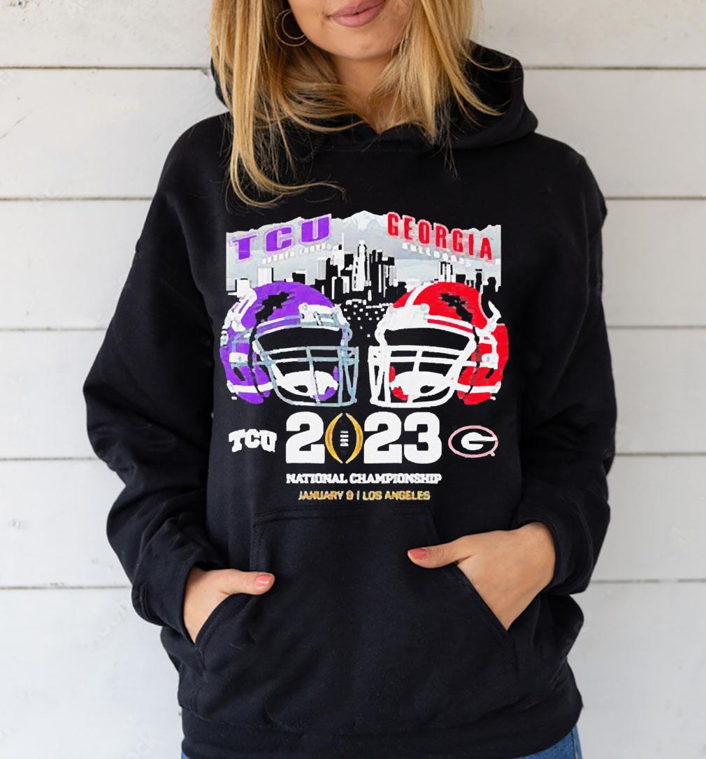 Tcu Horned Frogs Vs Georgia Bulldogs 2023 Cfp National Championship Bound Shirt 1