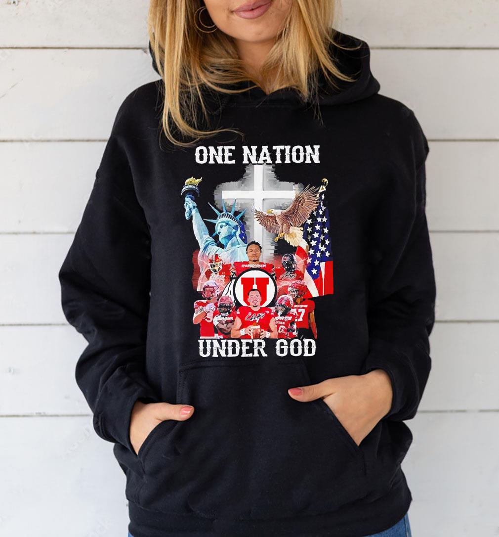 Utah Utes one nation under God signatures shirt 1