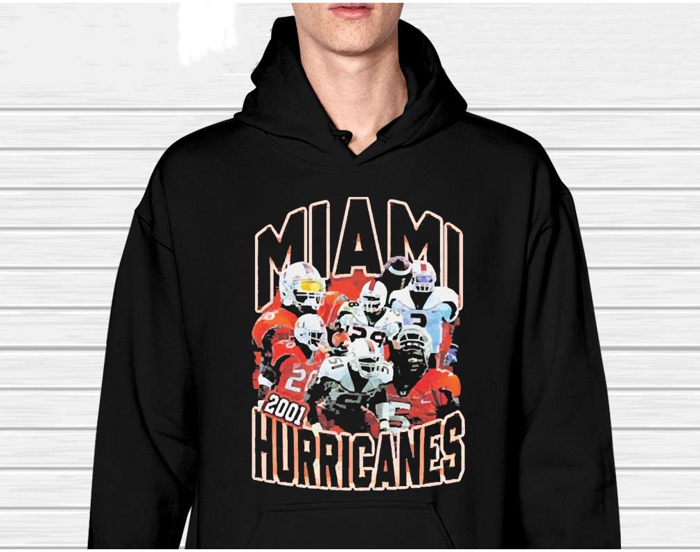Miami Hurricanes 2001 Ed Reed Sean Taylor Clinton Portis Andre Johnson Willis McGahee Jonathan Vilma Shirt