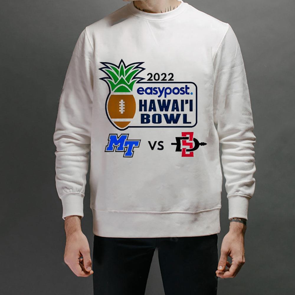 Middle Tennessee State Blue Raiders Vs San Diego State Aztecs 2022 Easypost Hawaii Bowl Apparel Shirt