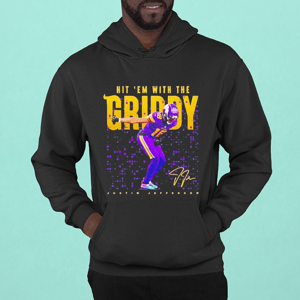 Hit ’em With The Griddy Justin Jefferson Mr. Griddy Minnesota Vikings Shirt 1 Nursedaytee News