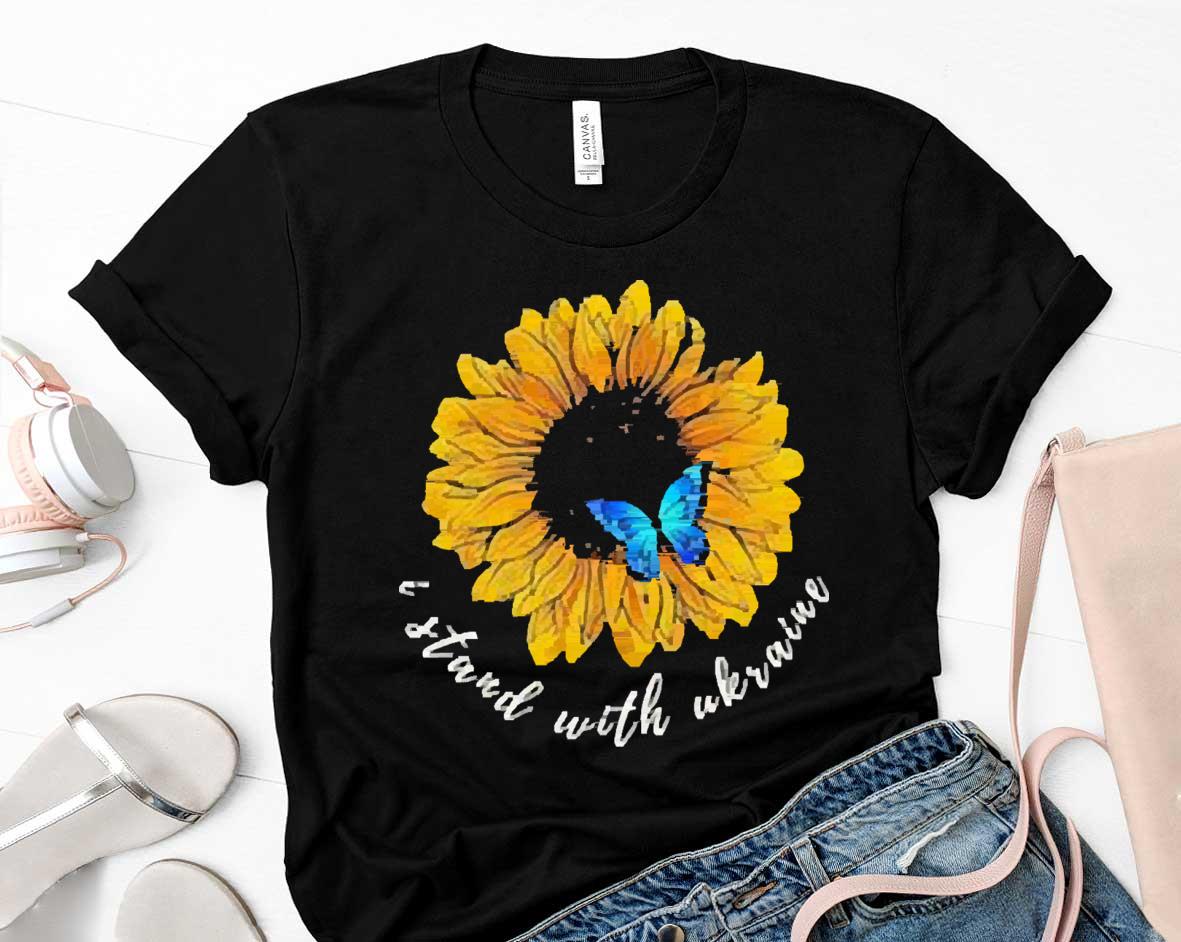 I Stand With Ukraine Sunflower Peace Ukraine Shirt 1 Thebeatlestshirt News