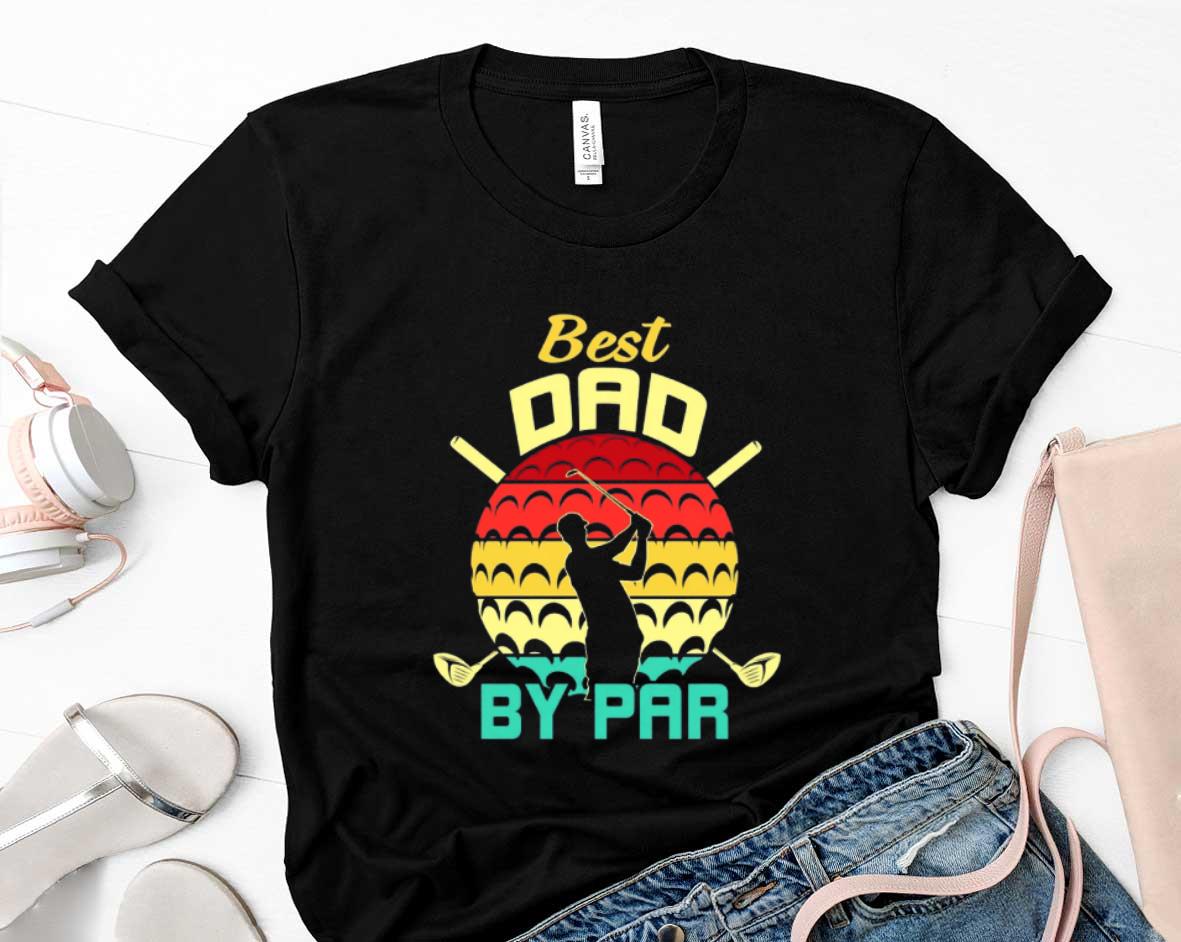 Best Dad By Par Vintage Golf Ball Shirt 63 Father's Day