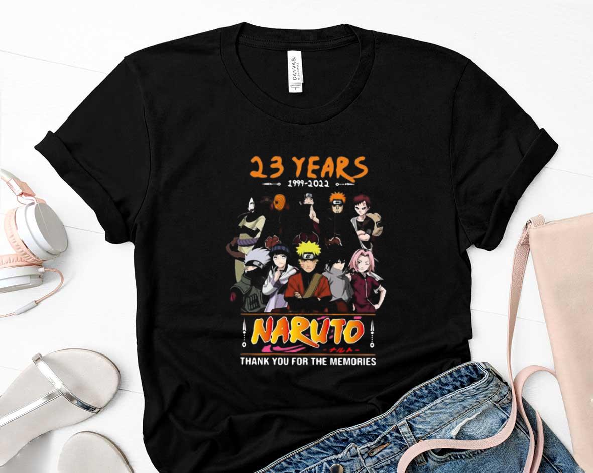 23 Years 1999-2022 Naruto Thank You For The Memories Shirt 1 Postmaloneshirt News