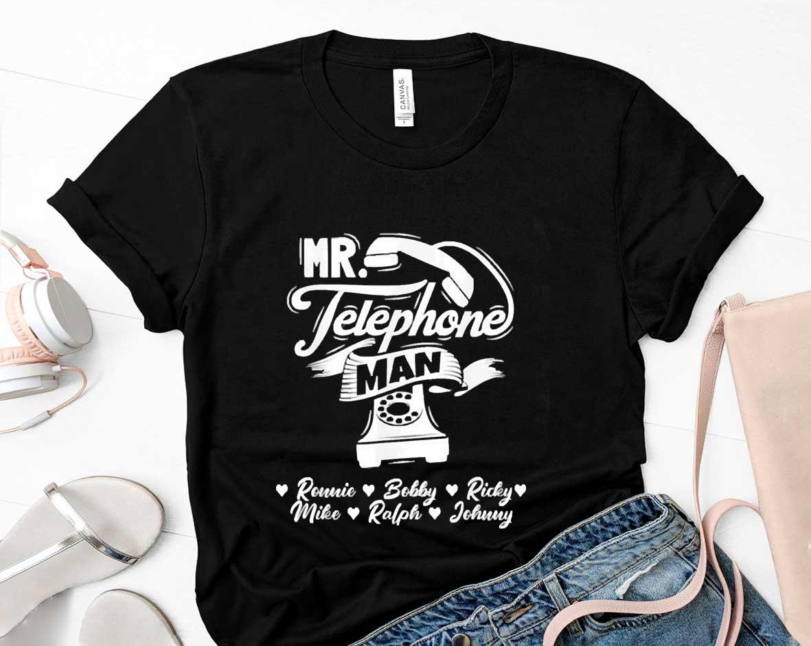 Mr. Telephone Man – Ronnie Bobby Ricky Mike Ralph & Johnny Shirt 1 Thebeatlestshirt News