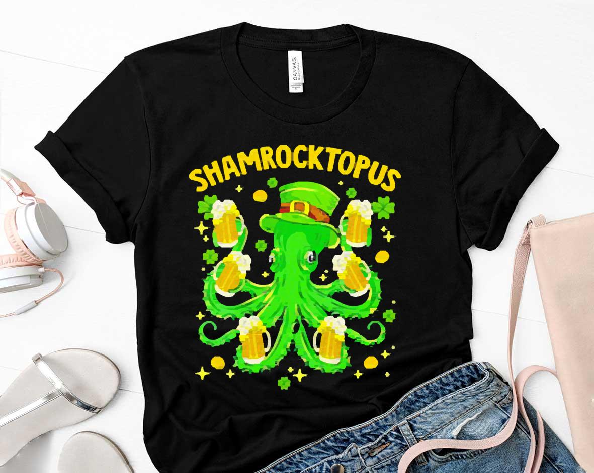 Shamrocktopus Funny Octopus Leprechaun St .Patricks Day Shirt 2 St. patrick’s day