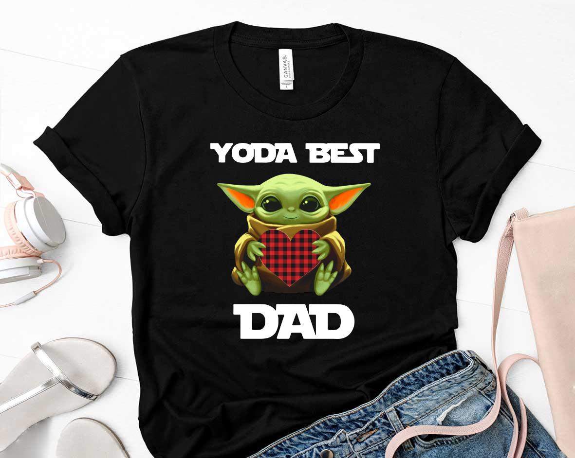 Baby Yoda Best Dad father day Shirt 55 Father's Day