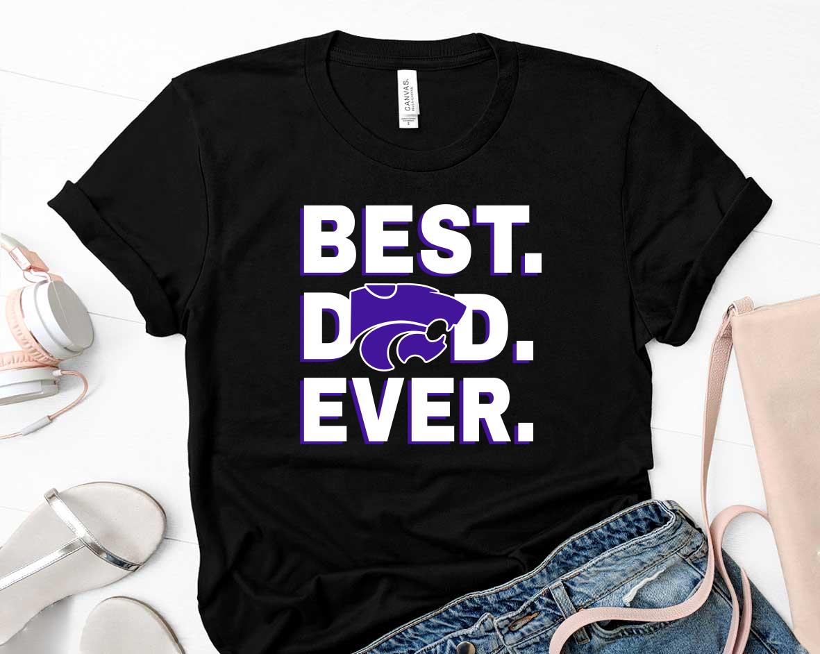 Best Dad Ever Kansas State Wildcats Fathers Day Shirt 58 Father's Day