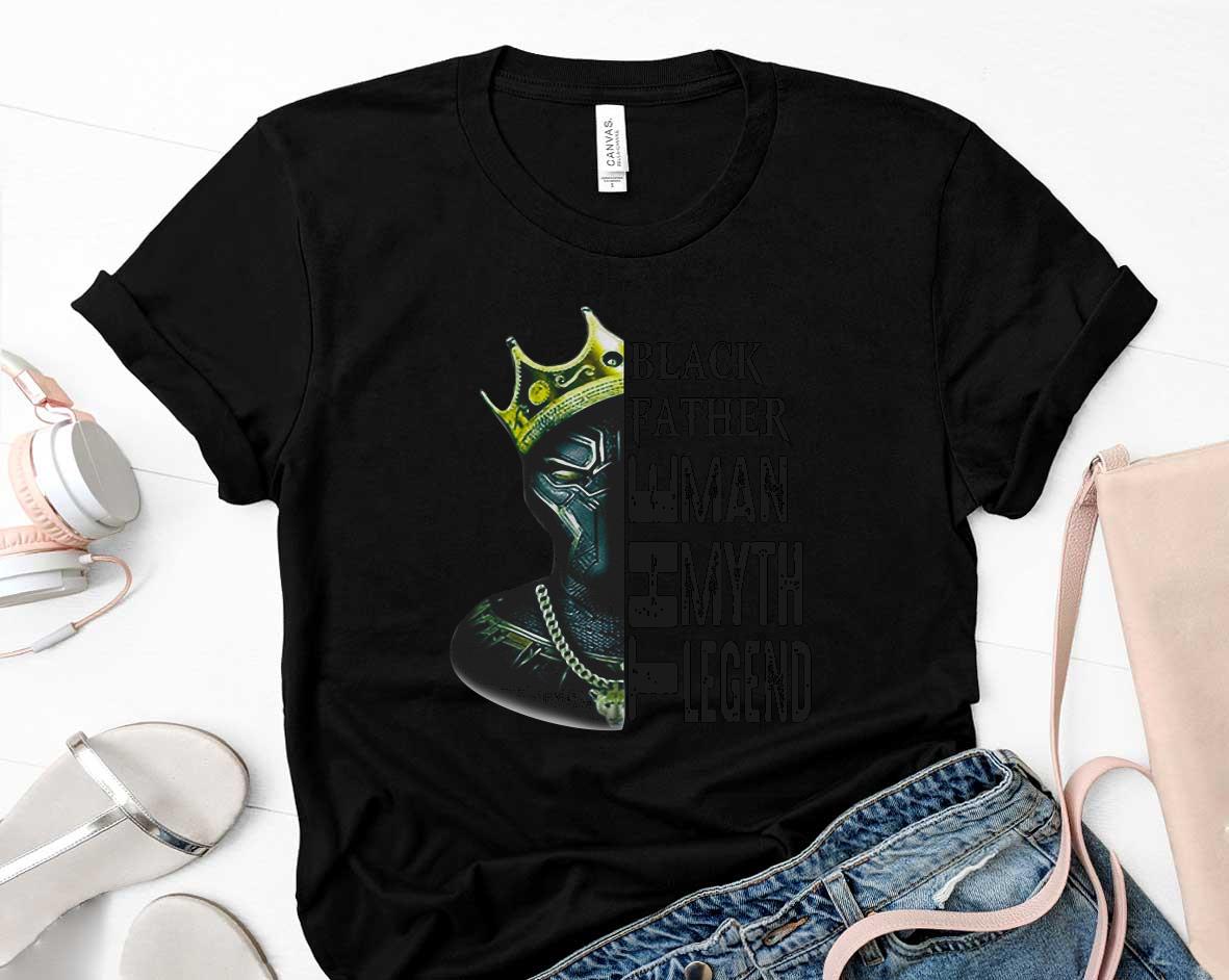 Black father man myth legend Shirt 46 Father's Day