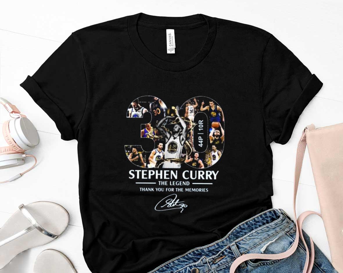 30 Stephen Curry 44P 10R The Legend Thank You For The Memories Signature Shirt 1 Thebeatlestshirt News