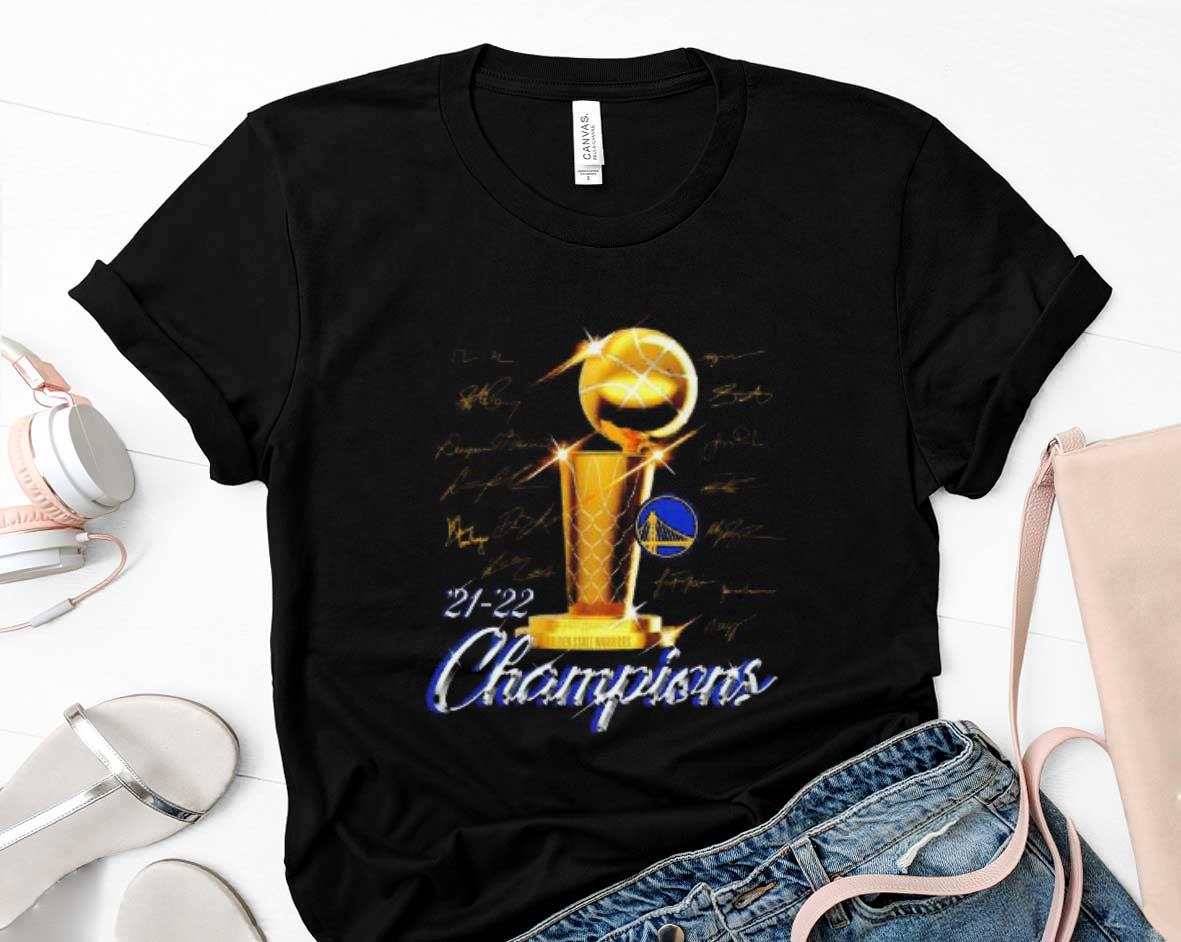 Golden State Warriors 2022 Nba Finals Champions Forward Roster Signature Shirt 5 Father’s Day