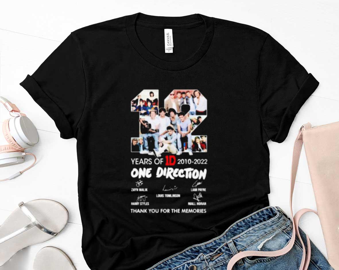12 Years Of One Direction Thank You For The Memories Signatures Shirt 1 Thebeatlestshirt News