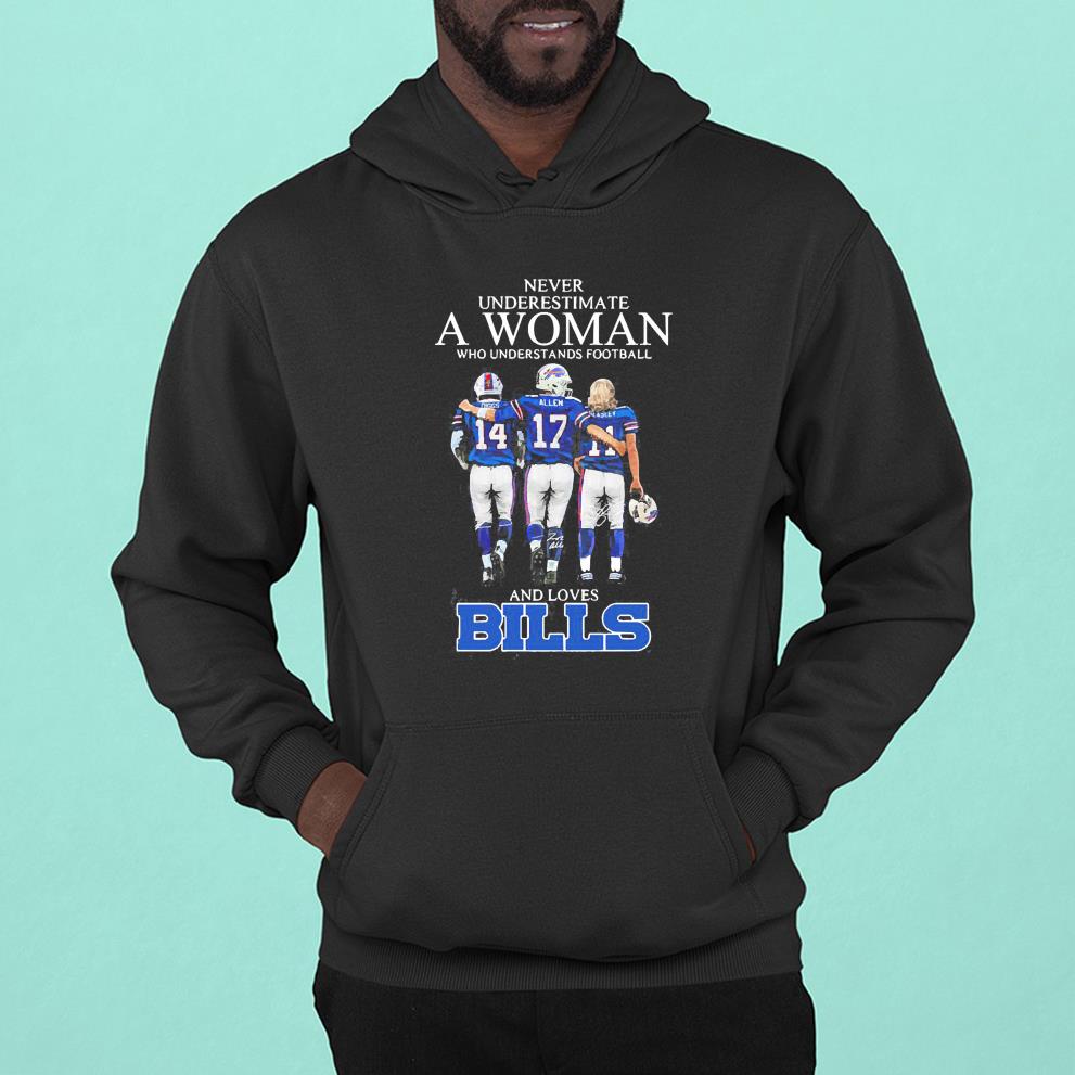 never underestimate a woman who understands football and loves buffalo bills diggs allen hoodie - Never Underestimate A Woman Who Understands Football And Loves Buffalo Bills Diggs Allen Beasley Shirt