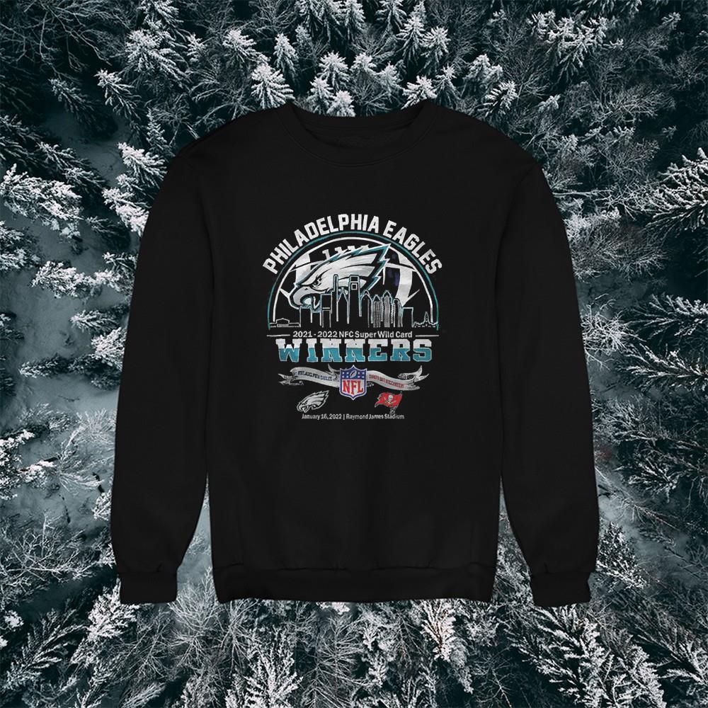 Philadelphia Eagles 2021 2022 NFC Super Wild Card winners Philadelphia Eagles vs Tampa Bay Buccaneers shirt 1 mydisneyshirt news
