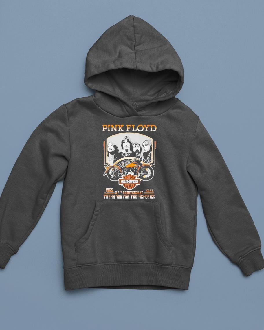 Pink Floyd Motor Cycles Harley Davidson 1965-2022 57th Anniversary Thank You For The Memories Signature Shirt 1 MOTHERDAYSHIRTS NEWS