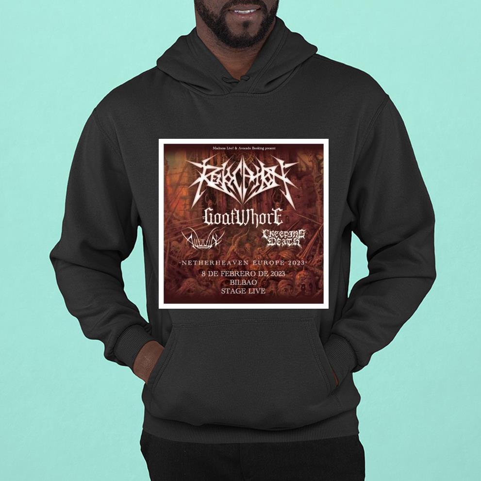 Revocation Goatwhore Alluvial Creeping Death Netherheaven Europe 2023 8 De Febrero De 2023 Bilbao Stage Live Shirt