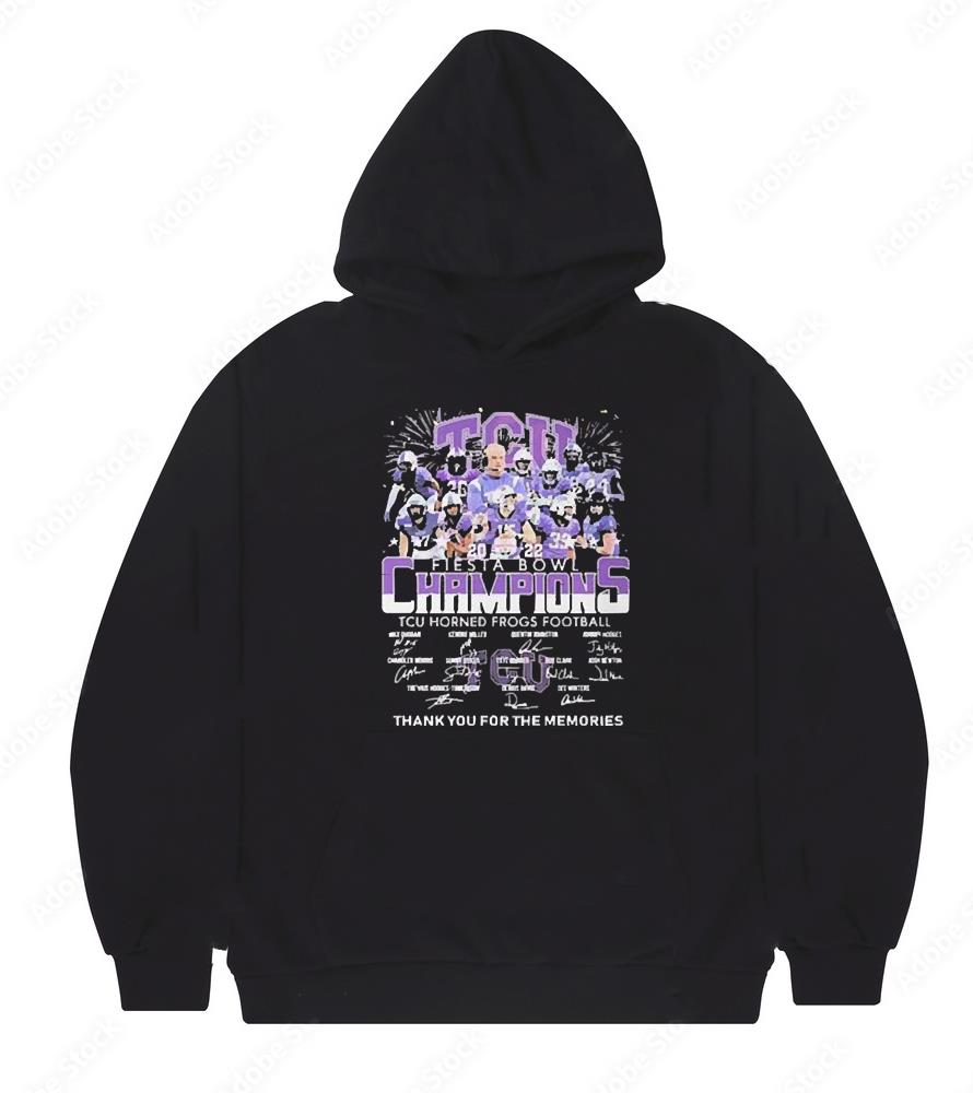 Tcu 2022 Fiesta Bowl Champions Tcu Horned Frogs Football Thank You For The Memories Signatures Shirt 1