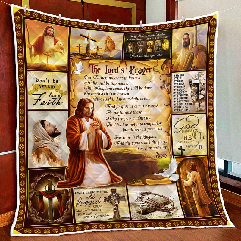The Lord’s Prayer Quilt Blanket The Lord's Prayer Our Father Who Art In Heaven 1 TEACHERHEROSHIRT NEWS