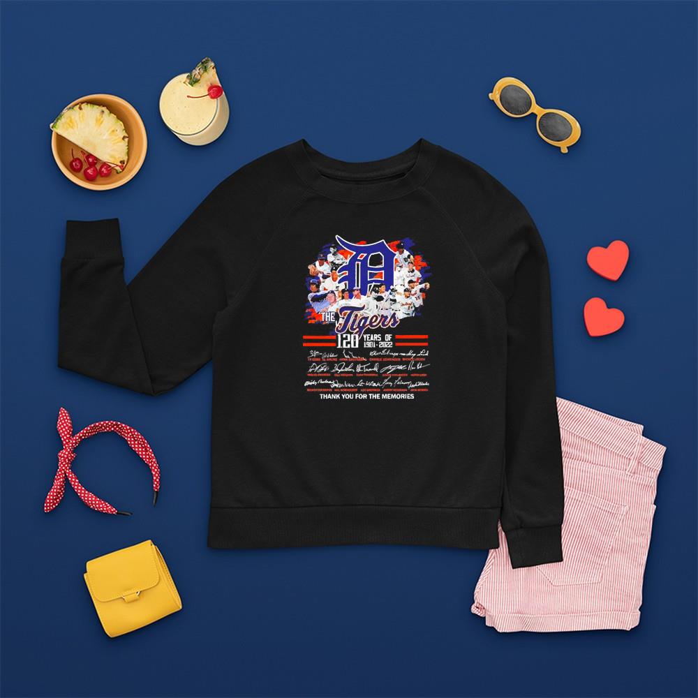 they want 1619 and 1984 we want 1776 we are not the same sweatshirt - They Want 1619 And 1984 We Want 1776 We Are Not The Same The Tigers 120 Years Of 1901-2022 Signatures Thank You For The Memories Shirt