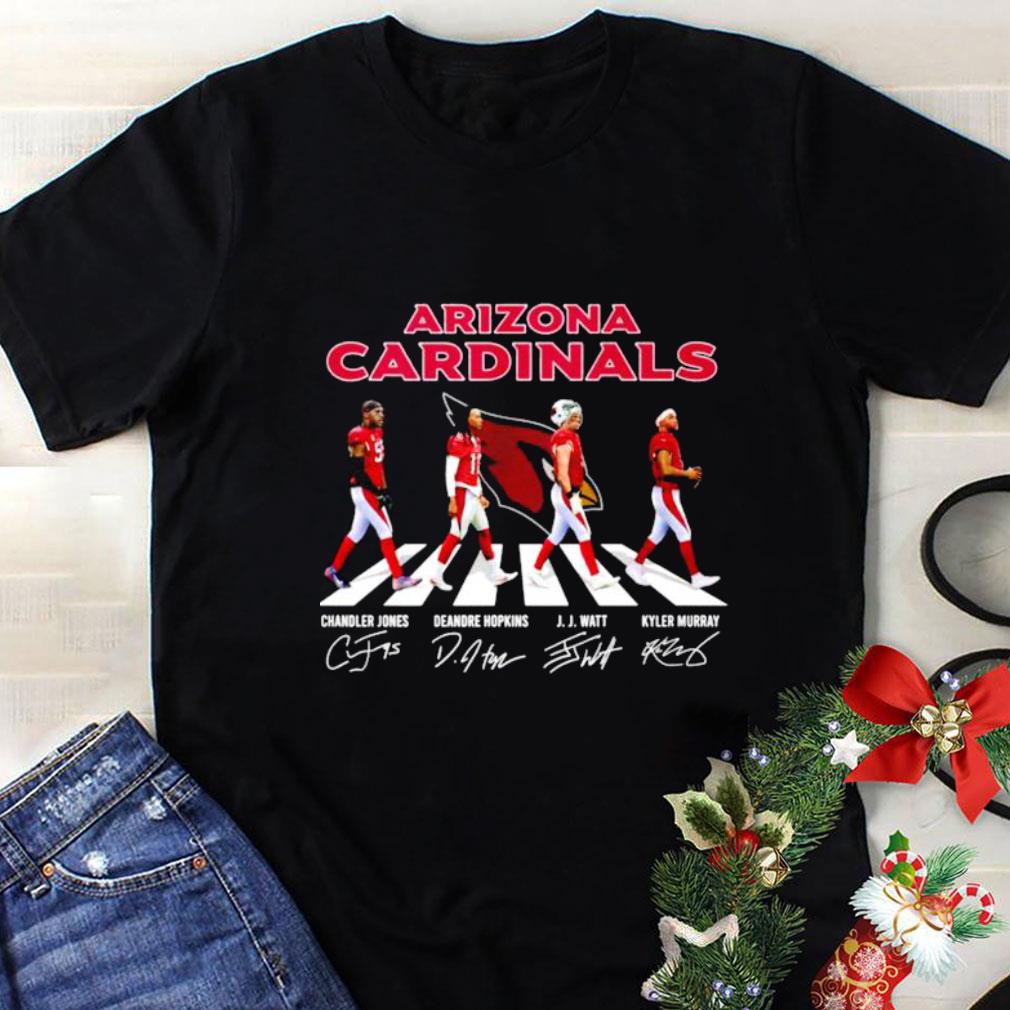 Arizona Cardinals Jones Hopkins Watt and Murray abbey road signatures shirt 1